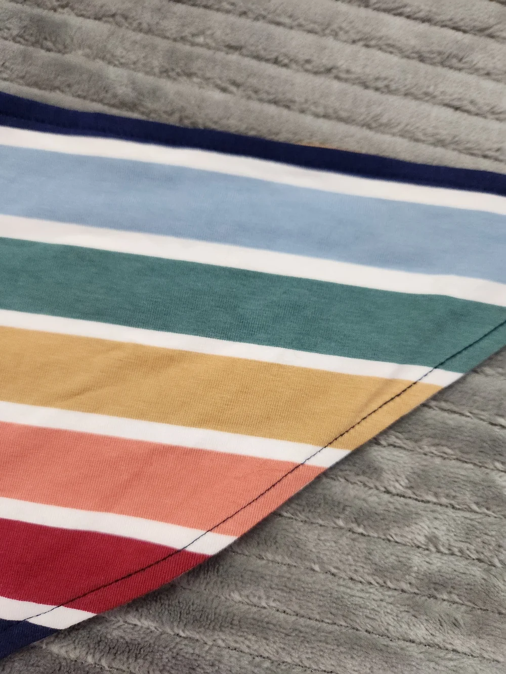 Ruffle butts ruggedbutts Striped Triangle Bandana Bib in Multicolor Stripes